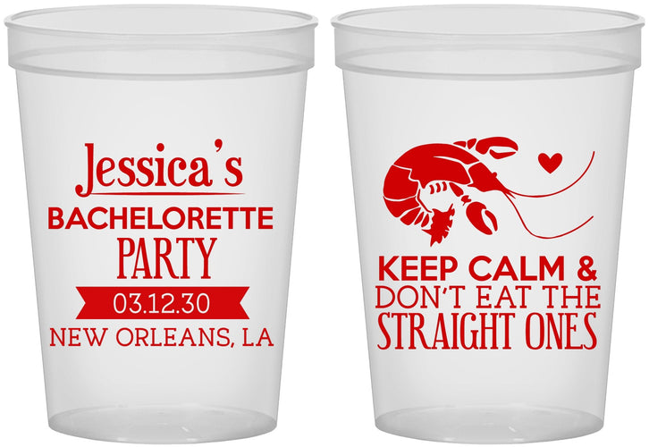 Custom Bachelorette 16 oz Translucent Cups - Crawfish Boil | 60137