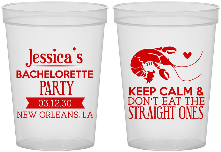 Custom Bachelorette 16 oz Translucent Cups - Crawfish Boil | 60137