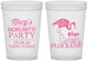 Custom Bachelorette 16 oz Translucent Cups - Lets Get Flocked Up | 60143