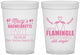 Custom Bachelorette 16 oz Translucent Cups - Lets Flamingle Still Single | 60144