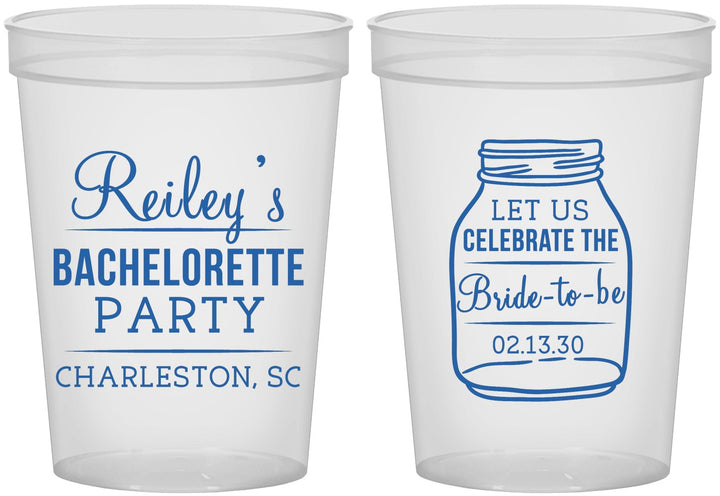 Custom Bachelorette 16 oz Translucent Cups - Bride To Be | 60146