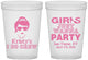 Custom Bachelorette 16 oz Translucent Cups - Girls Just Wanna Party | 60158