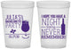 Custom Bachelorette 16 oz Translucent Cups - Night Never Remember | 60160