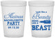 Custom Bachelorette 16 oz Translucent Cups - Beauty Beast | 60161
