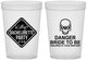 Custom Bachelorette 16 oz Translucent Cups - Danger Bride To Be | 60165