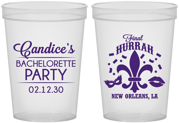Custom Bachelorette 16 oz Translucent Cups - New Orleans | 60166