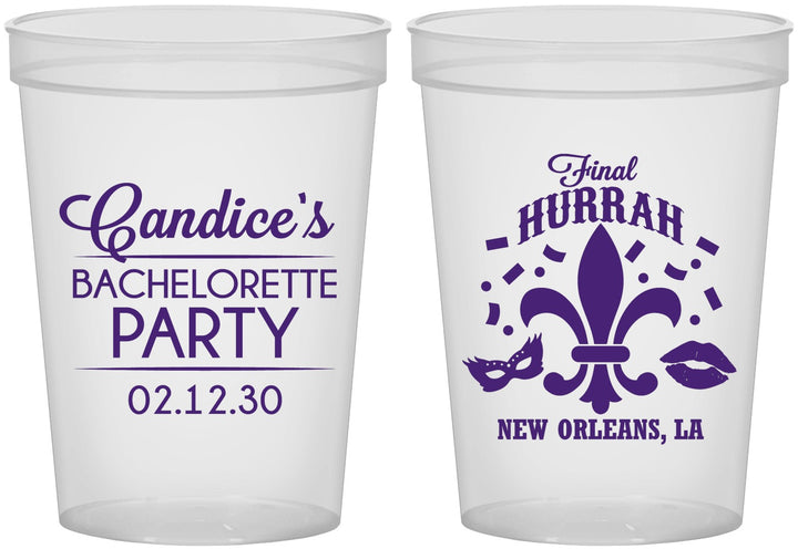Custom Bachelorette 16 oz Translucent Cups - New Orleans | 60166