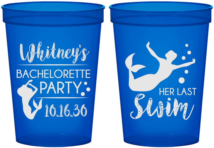 Custom Bachelorette 16 oz Translucent Cups - Mermaid | 60175