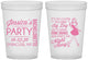 Custom Bachelorette 16 oz Translucent Cups - Drink The Night Away | 60182