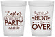 Custom Bachelorette 16 oz Translucent Cups - The Hunt Is Over | 60184