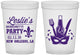 Custom Bachelorette 16 oz Translucent Cups - Mardi Gras | 60185