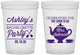 Custom Bachelorette 16 oz Translucent Cups - Teapot | 60189