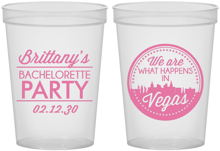 Custom Bachelorette 16 oz Translucent Cups - Las Vegas | 60190