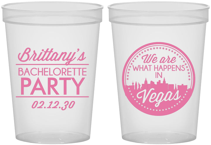 Custom Bachelorette 16 oz Translucent Cups - Las Vegas | 60190