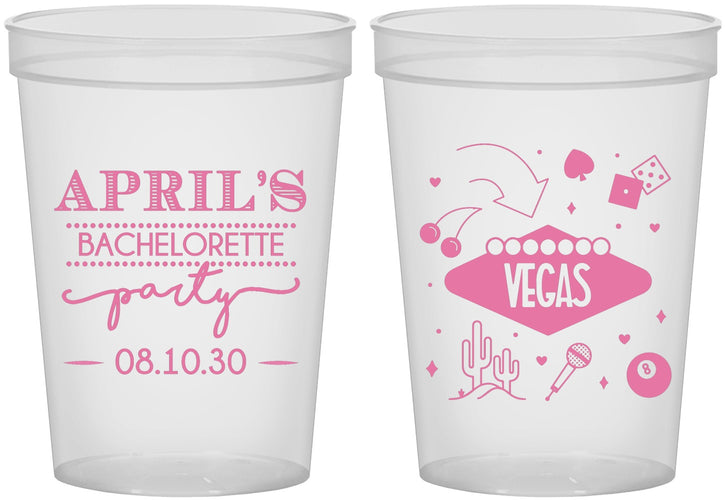 Custom Bachelorette 16 oz Translucent Cups - Las Vegas | 60198