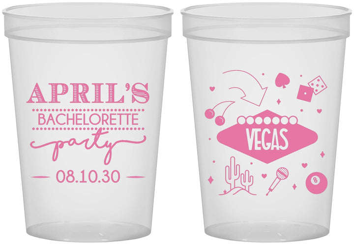 Custom Bachelorette 16 oz Translucent Cups - Las Vegas | 60198