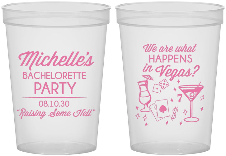 Custom Bachelorette 16 oz Translucent Cups - Las Vegas | 60199