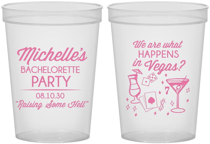 Custom Bachelorette 16 oz Translucent Cups - Las Vegas | 60199