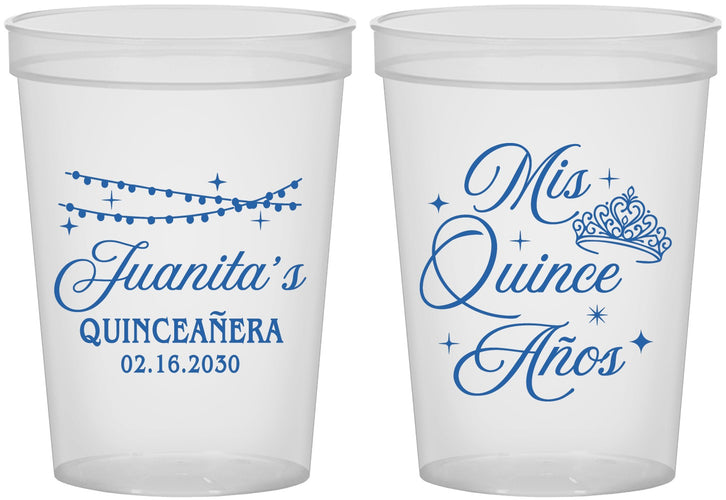 Custom Quinceanera 16 oz Translucent Cups - Mis Quince Anos | 70001