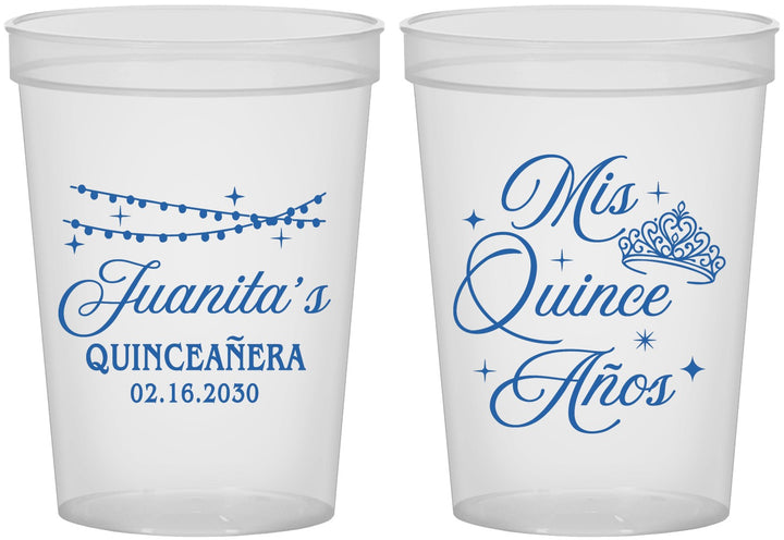 Custom Quinceanera 16 oz Translucent Cups - Mis Quince Anos | 70001