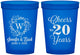 Custom Anniversary 16 oz Translucent Cups - Cheers To 20 Years | 80001