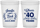 Custom Anniversary 16 oz Translucent Cups - Cheers To 40 Years | 80005