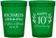 Custom Anniversary 16 oz Translucent Cups - 10th Wedding | 80010