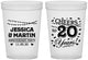 Custom Anniversary 16 oz Translucent Cups - Cheers To 20 Years | 80011