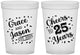 Custom Anniversary 16 oz Translucent Cups - Cheers To 25 Years | 80012