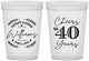 Custom Anniversary 16 oz Translucent Cups - Cheers To 40 Years | 80015