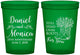 Custom Anniversary 16 oz Translucent Cups - 25th Wedding | 80022