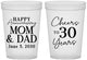 Custom Anniversary 16 oz Translucent Cups - Cheers To 30 Years | 80023