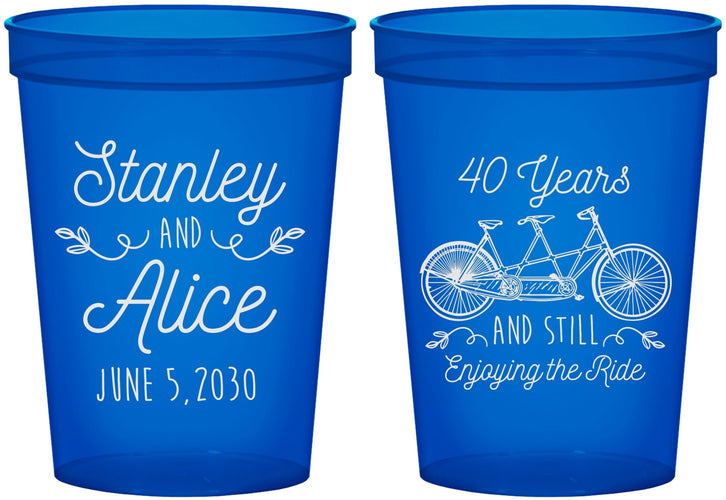 Custom Anniversary 16 oz Translucent Cups - Cheers To 40 Years | 80025