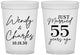Custom Anniversary 16 oz Translucent Cups - Just Married 55 Years Ago | 80028