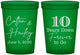 Custom Anniversary 16 oz Translucent Cups - Just Married 10 Years Ago | 80030