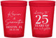 Custom Anniversary 16 oz Translucent Cups - 25 Years Of Marriage | 80032