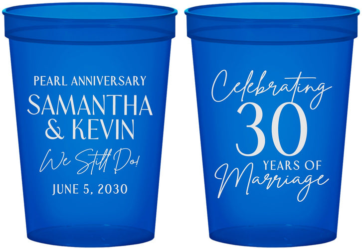 Custom Anniversary 16 oz Translucent Cups - 30 Years Of Marriage | 80033
