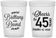Custom Anniversary 16 oz Translucent Cups - Cheers To 45 Years | 80036