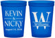 Custom Wedding 16 oz Translucent Cups - Monogram | 806