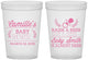 Custom Baby Shower 16 oz Translucent Cups - Raise A Beer | 90008