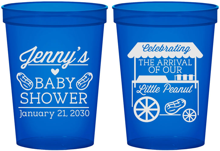 Custom Baby Shower 16 oz Translucent Cups - Little Peanut | 90030