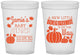 Custom Baby Shower 16 oz Translucent Cups - Pumpkin On The Way | 90042