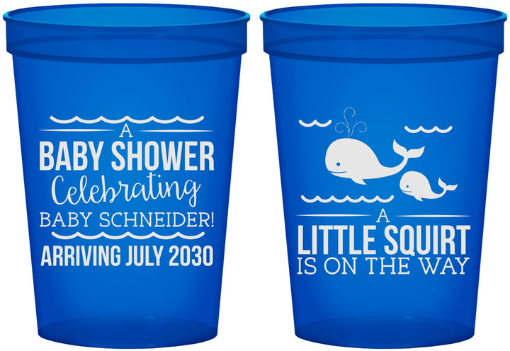 Custom Baby Shower 16 oz Translucent Cups - Mermaid On Her Way | 90044