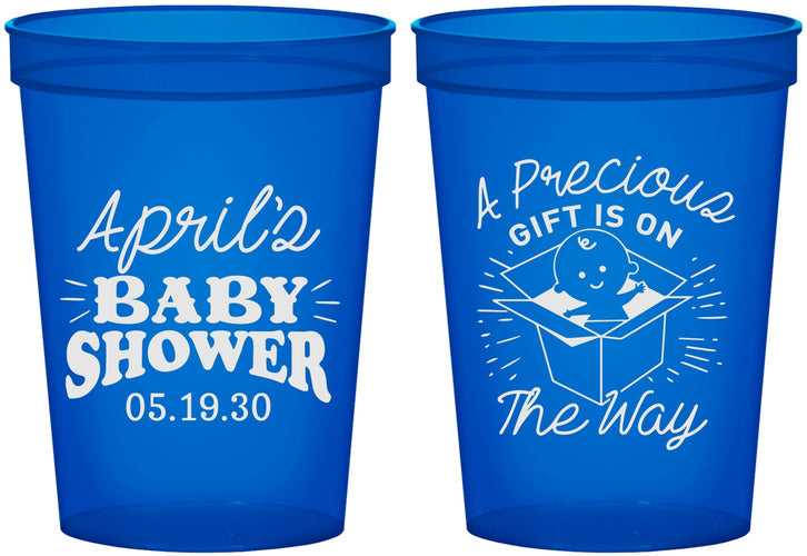 Custom Baby Shower 16 oz Translucent Cups - Precious Gift | 90057