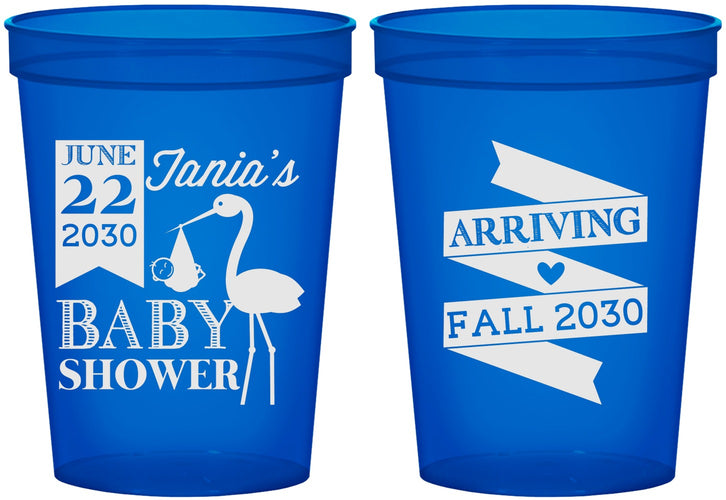Custom Baby Shower 16 oz Translucent Cups - Stork | 90073