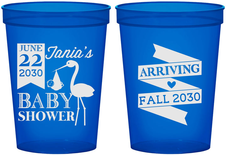 Custom Baby Shower 16 oz Translucent Cups - Stork | 90073