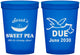 Custom Baby Shower 16 oz Translucent Cups - Sweat Pea Stork | 90084