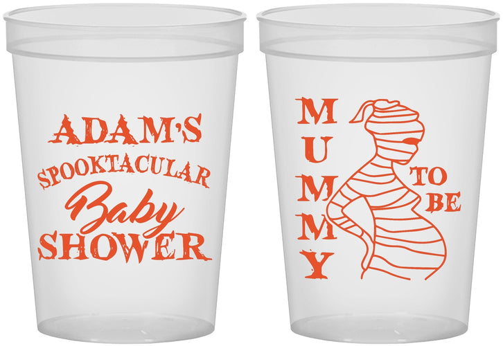 Custom Baby Shower 16 oz Translucent Cups - Mummy To Be Halloween | 90087