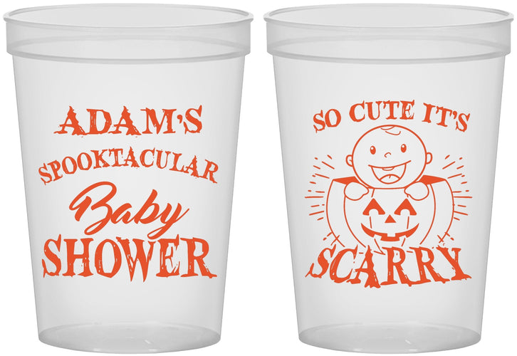 Custom Baby Shower 16 oz Translucent Cups - So Cute Halloween | 90088