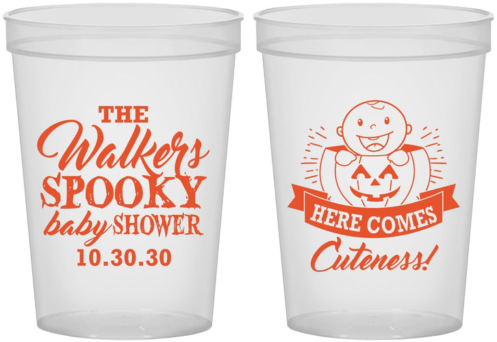 Custom Baby Shower 16 oz Translucent Cups - Cuteness Halloween | 90089